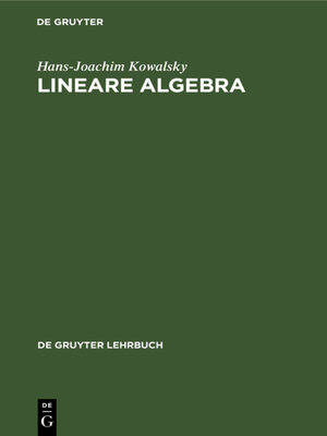 cover image of Lineare Algebra